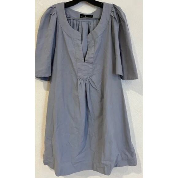 TUCKERNUCK Pomander Place Dress Size XS Finley Flutter Sleeve Slate Blue V neck - Picture 2 of 3